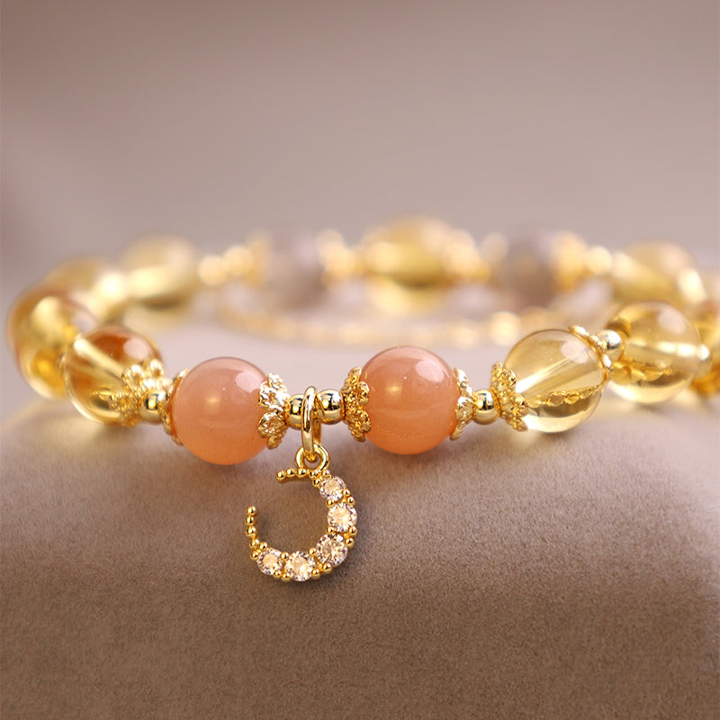 Buddha Stones Blessed Moon Citrine Abundant Energy Bracelet