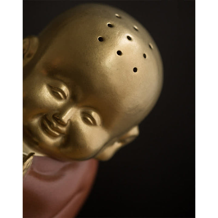 Little Buddha Laughing Buddha Ceramic Healing Incense Burner