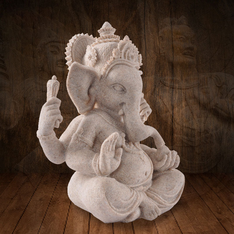 Ganesh Ganpati Elephant Statue Wealth Blessing Home Decoration