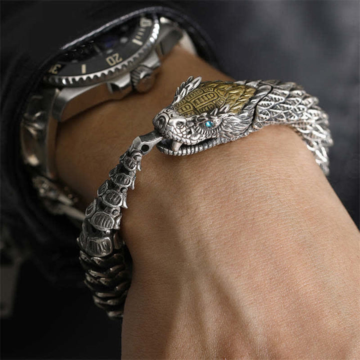 Buddha Stones Dragon Snake Handmade Amulet Protection Chain Bracelet