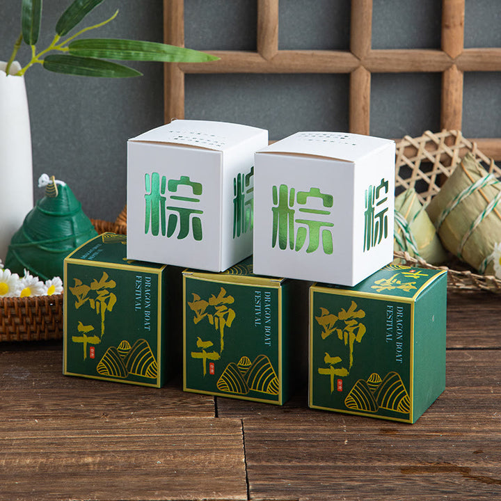 Buddha Stones Dragon Boat Festival Zongzi Pattern Scented Candle Gift For Family Friends