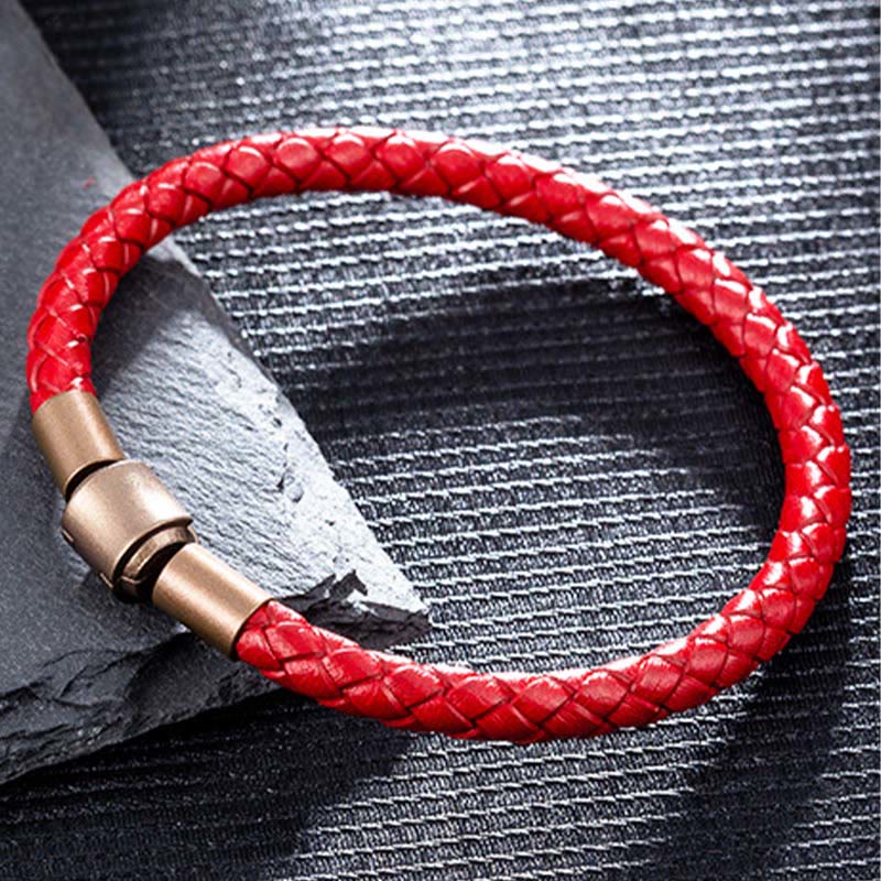 Buddha Stones Vintage Leather Rope Luck Braid String Bracelet