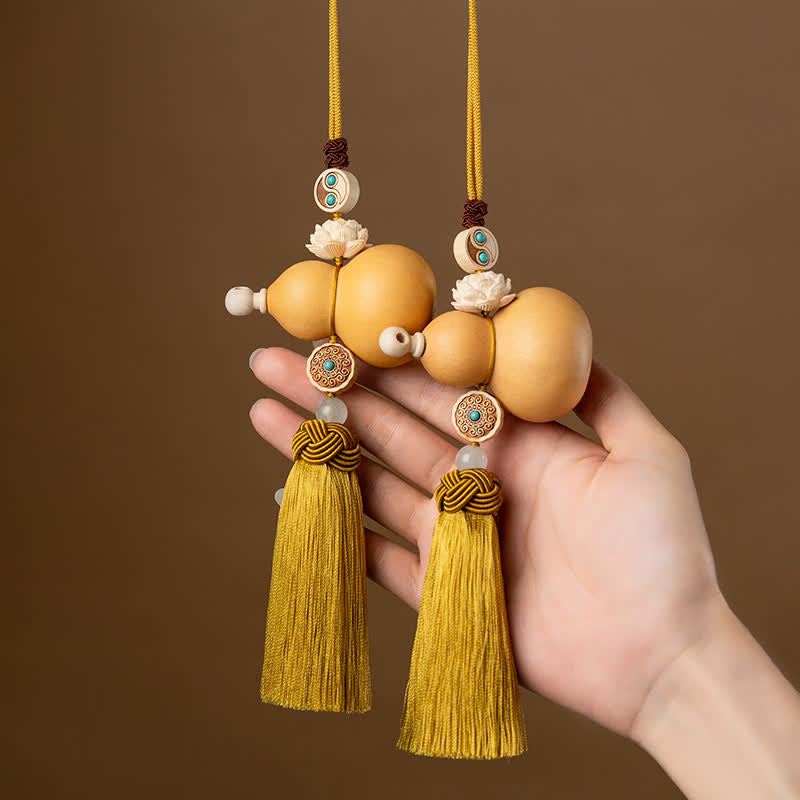 Feng Shui Gourd Lotus Wealth Tassels Knot Decoration