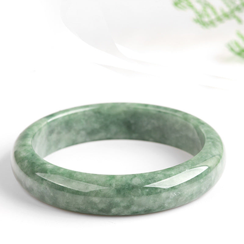 Buddha Stones Natural Jade Luck Wealth Bangle Bracelet