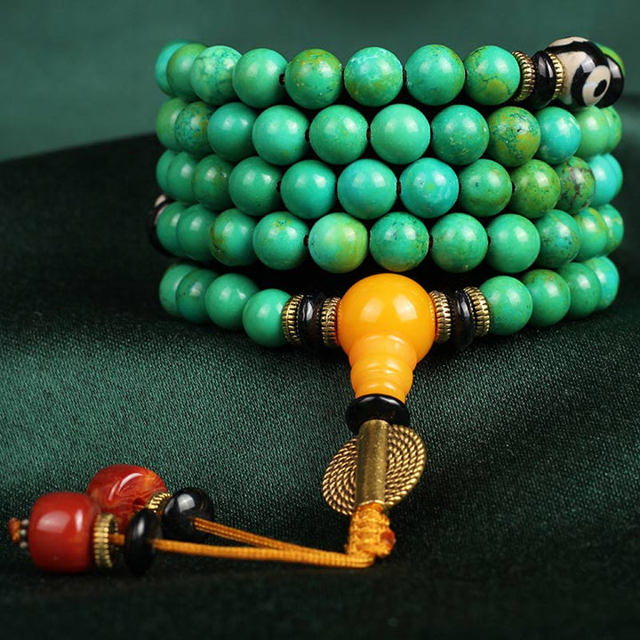 Tibetan Turquoise Mala Balance Necklace Bracelet