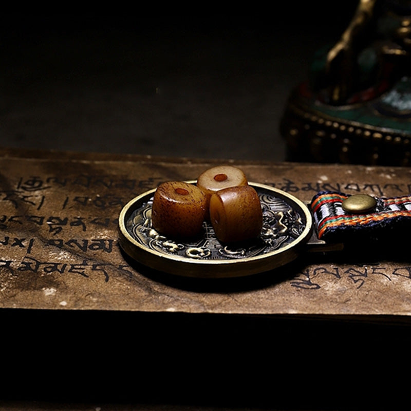 Tibet 108 Mala Beads Yak Bone Amber Balance Bracelet