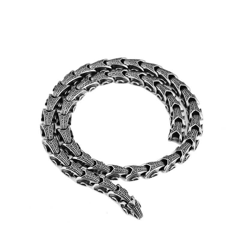 Buddha Stones Dragon Pattern Titanium Steel Protection Necklace Pendant Bracelet