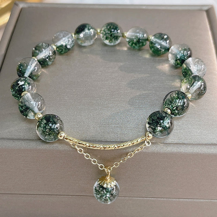 Green Phantom Crystal Confidence Charm Bracelet