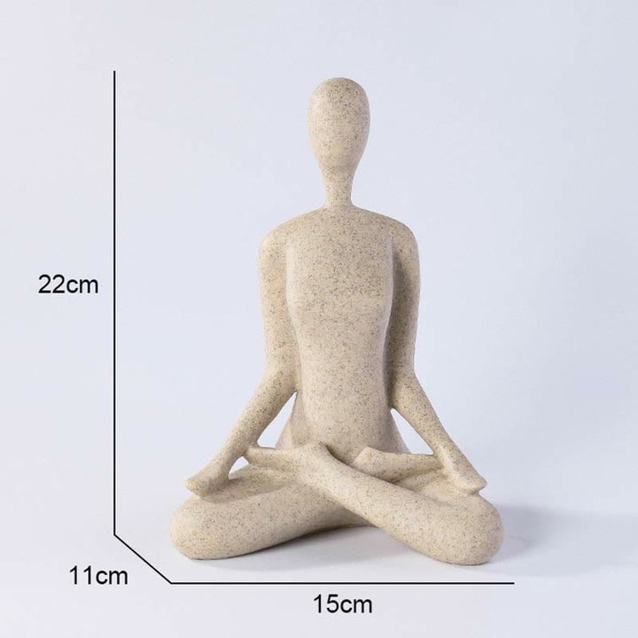 Abstract Yoga Meditating Exercise Resin Spiritual Figurine Sculpture Desk Decoration