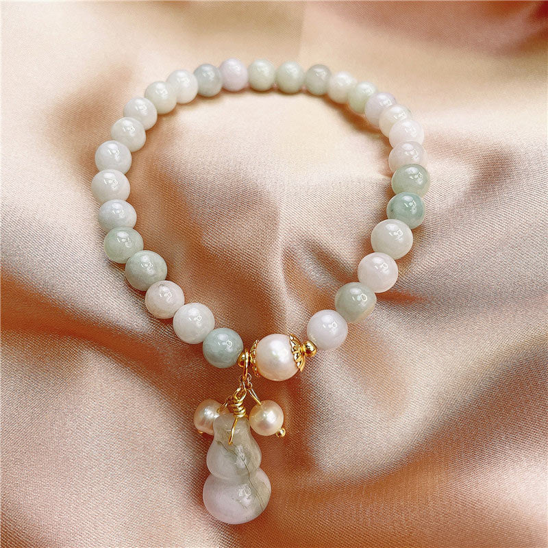 Buddha Stones Jade Gourd Blessing Protection Charm Bracelet