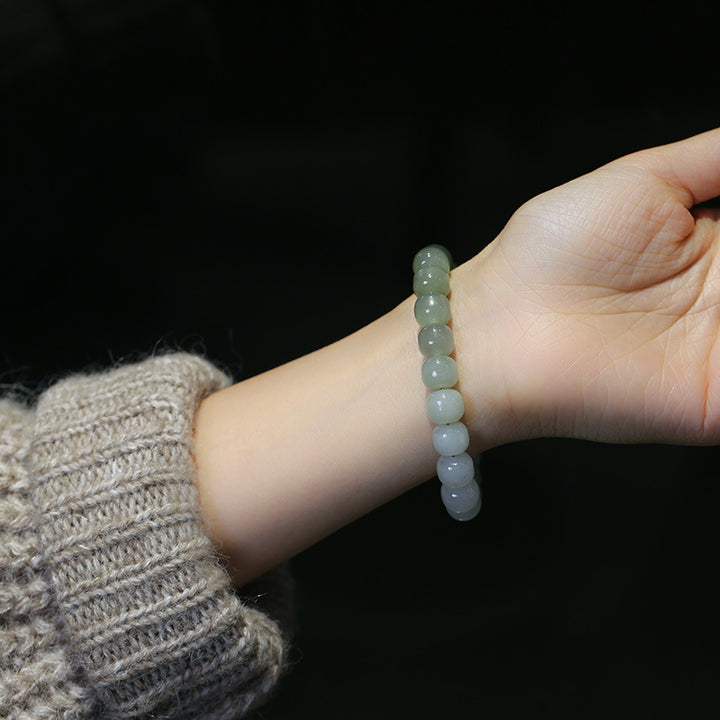 Buddha Stones Gradient Jade Luck Blessing Bracelet