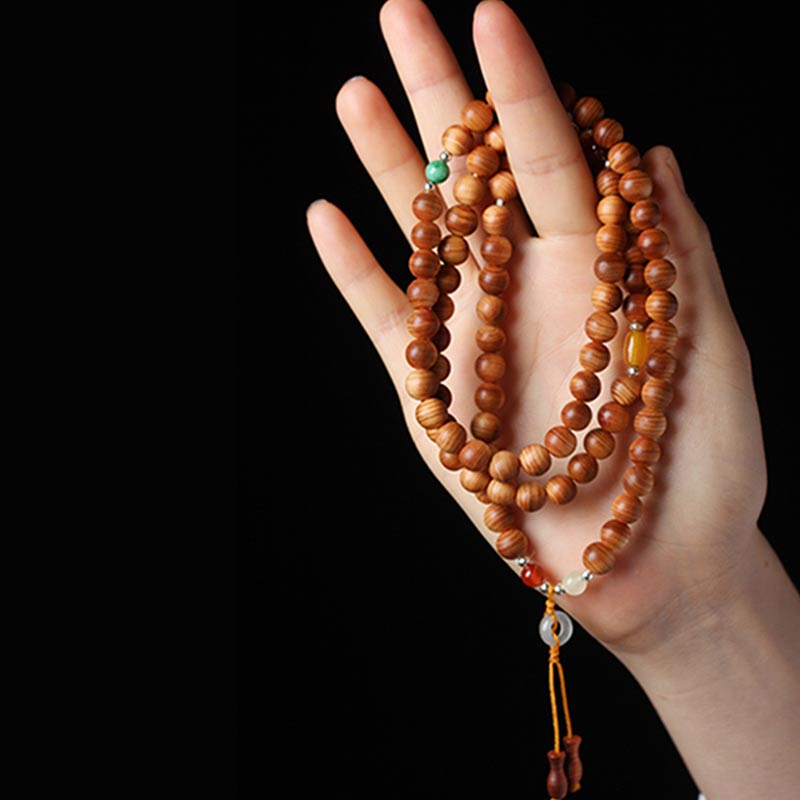 Tibetan Rosewood Mala Healing Necklace Bracelet