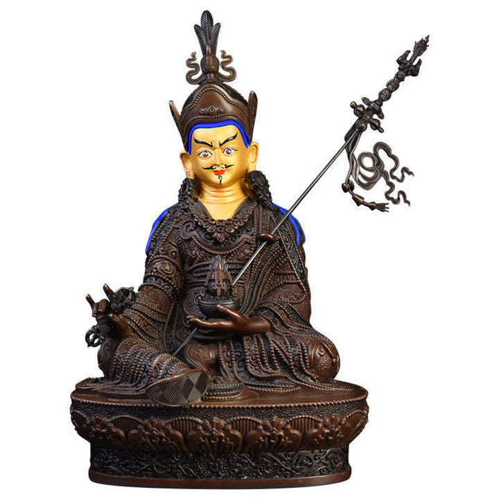 Padmasambhava Buddha Figurine Serenity Copper Statue Home Decoration