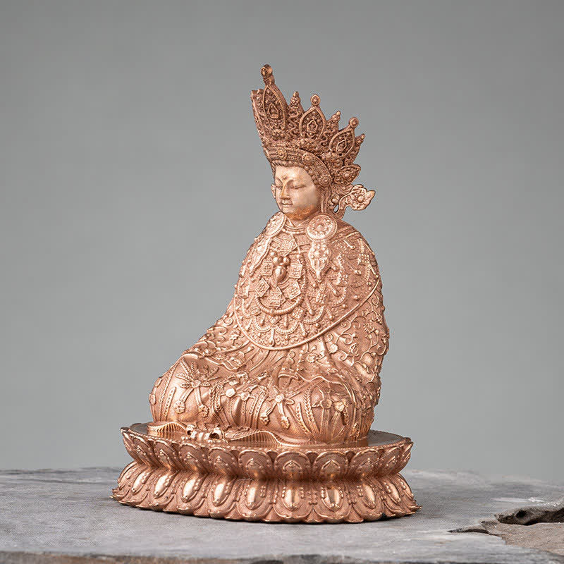 Buddha Shakyamuni Figurine Compassion Handmade Copper Statue Decoration