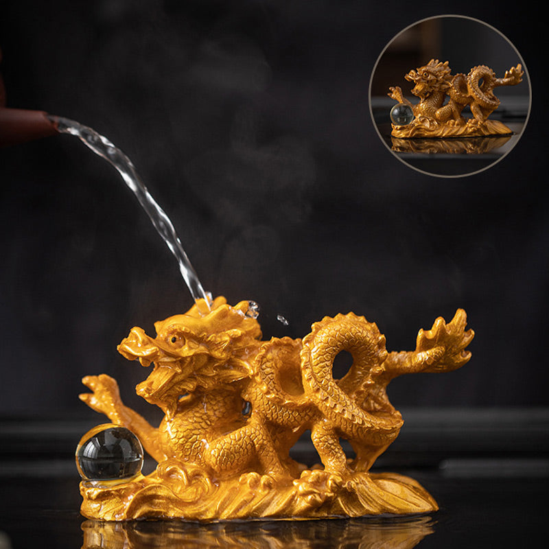 Buddha Stones Year Of The Dragon Color Changing Resin Luck Success Tea Pet Home Figurine Decoration