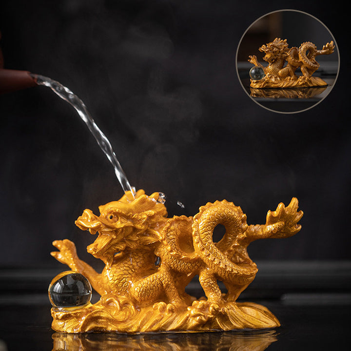 Buddha Stones Year Of The Dragon Color Changing Resin Luck Success Tea Pet Home Figurine Decoration