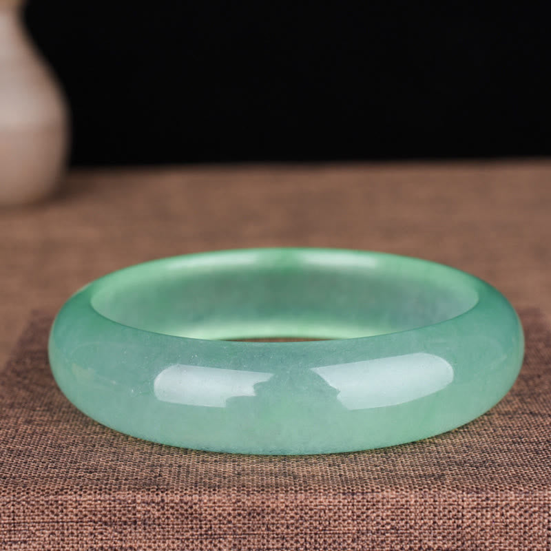 Buddha Stones Natural Jade Luck Healing Prosperity Bangle Bracelet