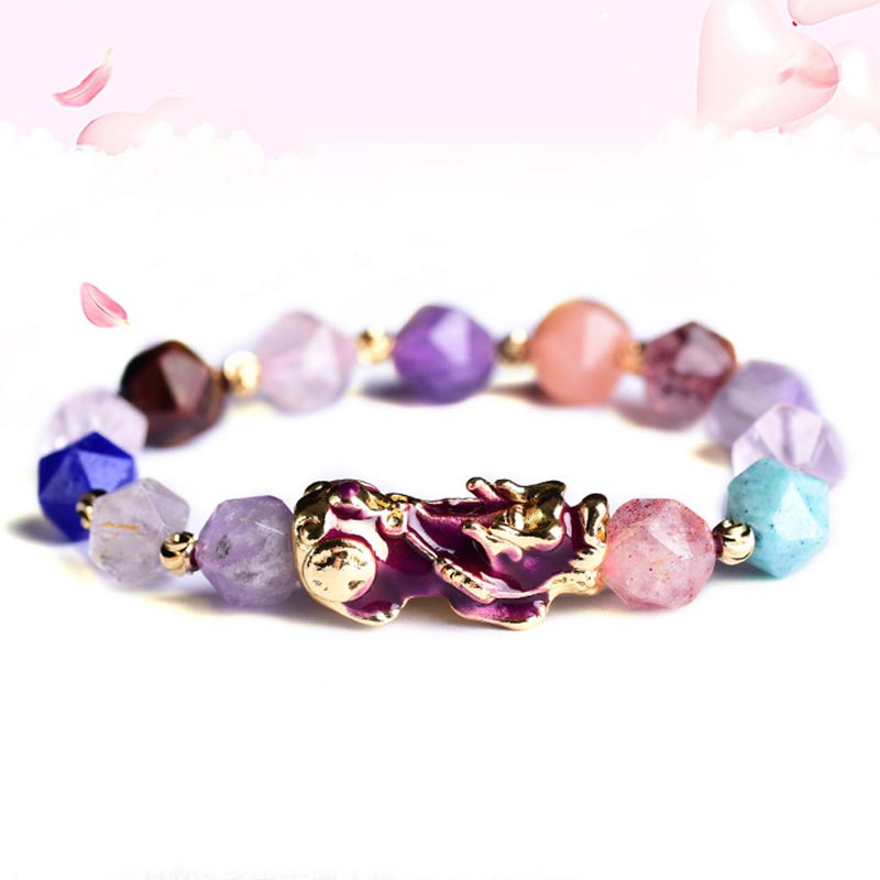 FengShui PiXiu Amethyst Luck Bracelet