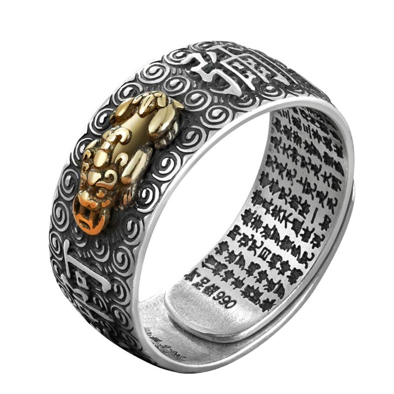 Buddha Stones Chinese Zodiac Natal Buddha Wealth Luck Adjustable Ring