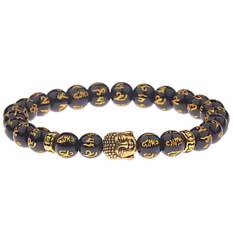 Buddha Stones Tibetan Buddha Mantra Amulet Bracelet