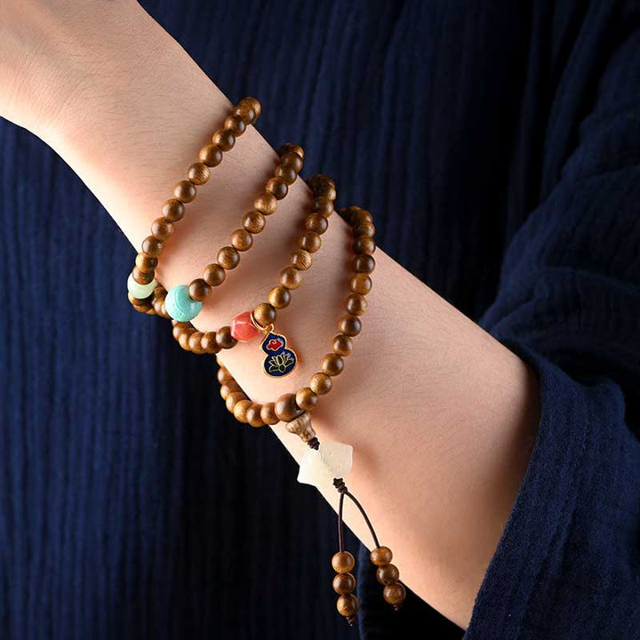 Tibetan Rosewood Protection Calm Bracelet Mala