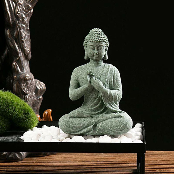 Tibetan Meditation Contemplation Buddha Serenity Compassion Statue Figurine Decoration