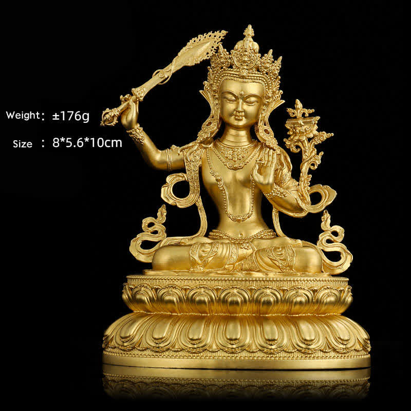 Shakyamuni Amitabha Medicine Buddha Figurine Serenity Copper Statue Home Decoration