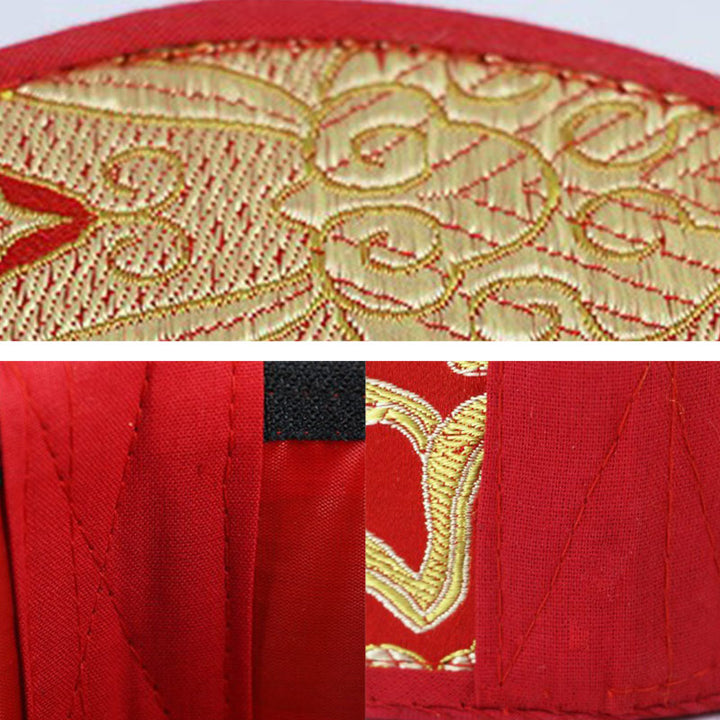 Tibetan Singing Bowl Storage Bag with Zipper Closure Decoration