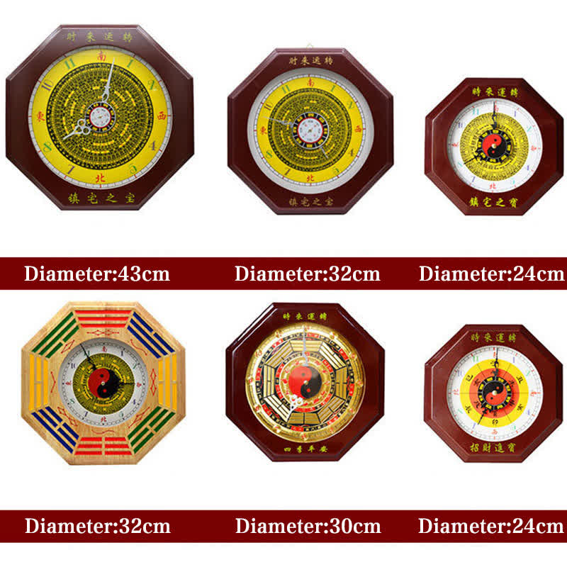 Feng Shui Bagua Map Balance Energy Map Wall Clock