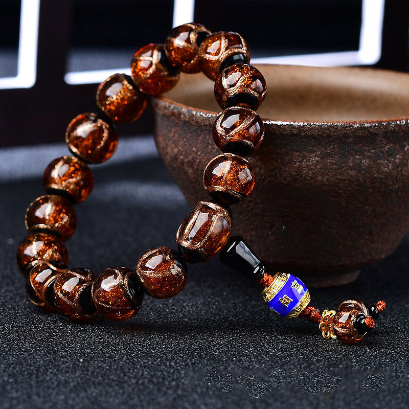 Tibetan Dragon Vein Agate Healing Bracelet