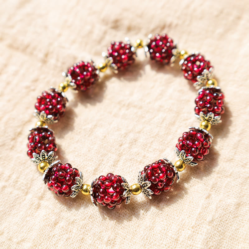 Buddha Stones Natural Garnet Healing Bracelet