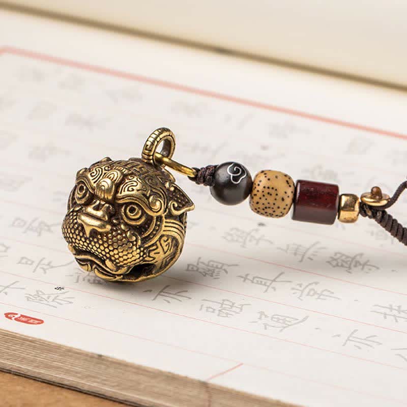 Buddha Stones PiXiu Wealth Copper Key Chain