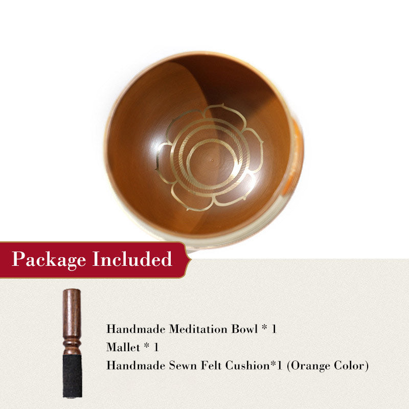 Buddha Stones Tibetan Sound Bowl Handcrafted for Chakra Healing and Mindfulness Meditation Singing Bowl Set