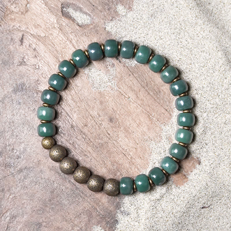 Tibetan Cyan Bodhi Seed Copper Success Bracelet