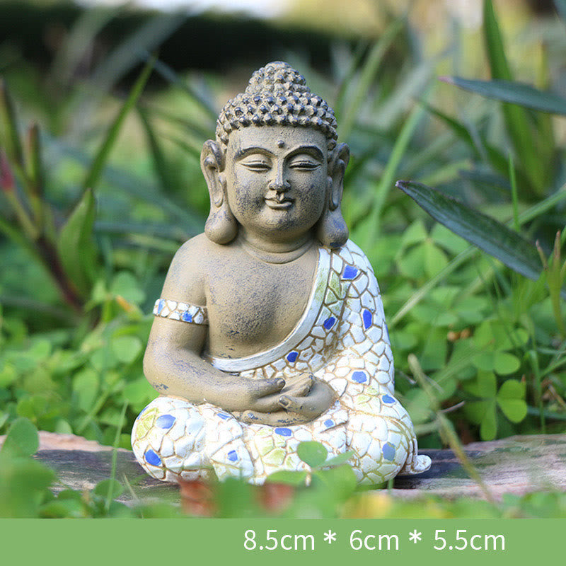 Meditating Zen Buddha Serenity Resin Statue Figurine Home Decoration