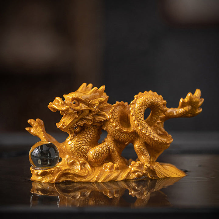 Buddha Stones Year Of The Dragon Color Changing Resin Luck Success Tea Pet Home Figurine Decoration