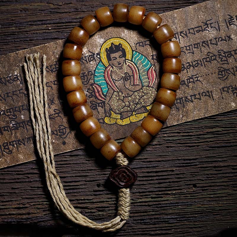 Tibetan Yak Bone Balance Strength Wrist Mala