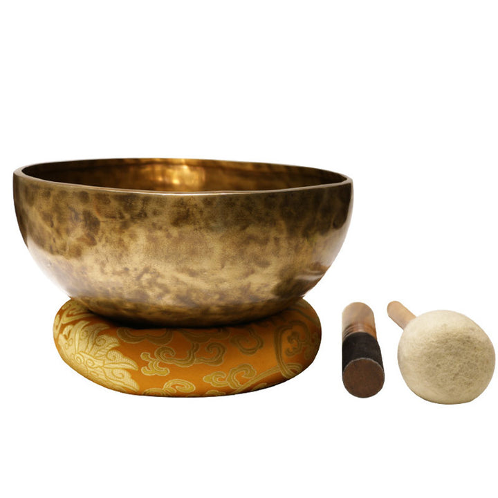 Tibetan Sound Bowl Handcrafted for Healing and Meditation Positive Energy Singing Bowl Set