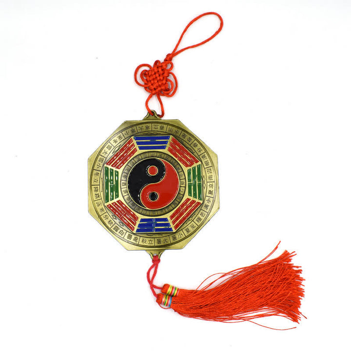 Feng Shui Bagua Map Five-Emperor Coins Chinese Knotting Harmony Energy Map