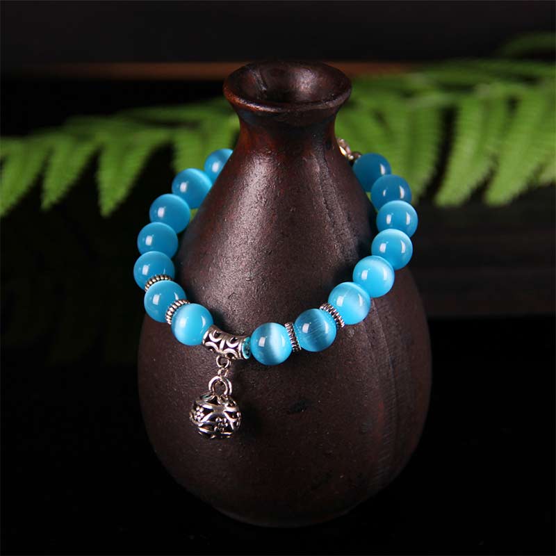 Buddha Stones Tibetan Cat Eye Lucky Bracelet