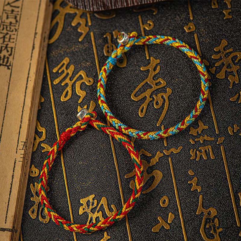 Buddha Stones "May you be good fortune and success" Lucky Multicolored Bracelet