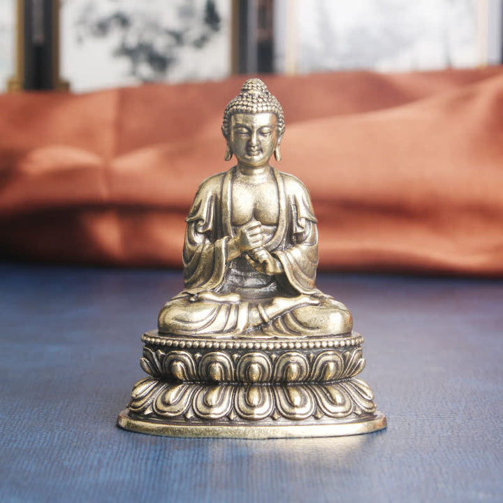 Tathagata Buddha Serenity Copper Statue Decoration