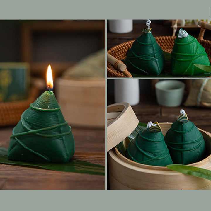 Buddha Stones Dragon Boat Festival Zongzi Pattern Scented Candle Gift For Family Friends