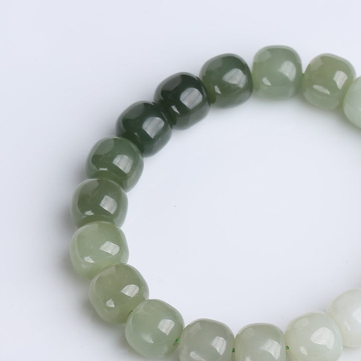 Buddha Stones Gradient Jade Luck Blessing Bracelet