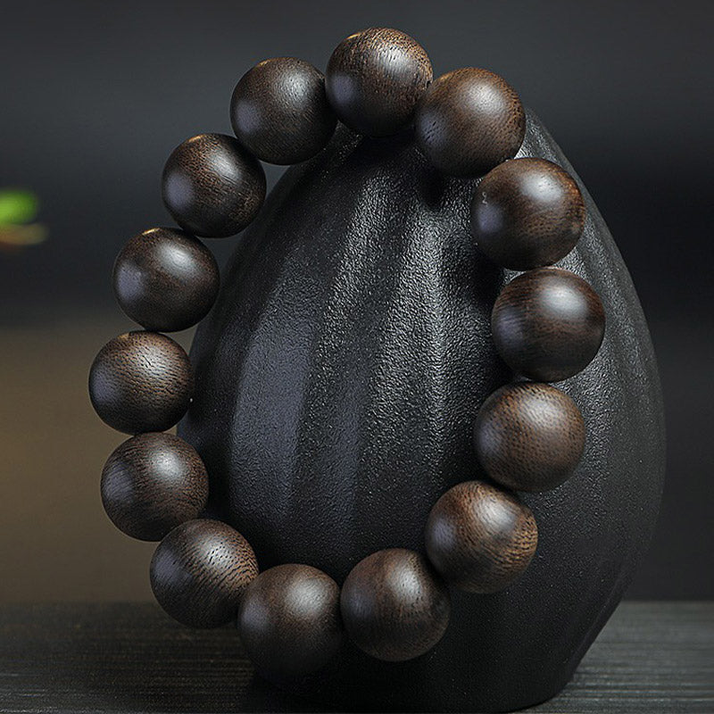 Buddha Stones 108 Mala Beads Agarwood Peace Strength Calm Bracelet