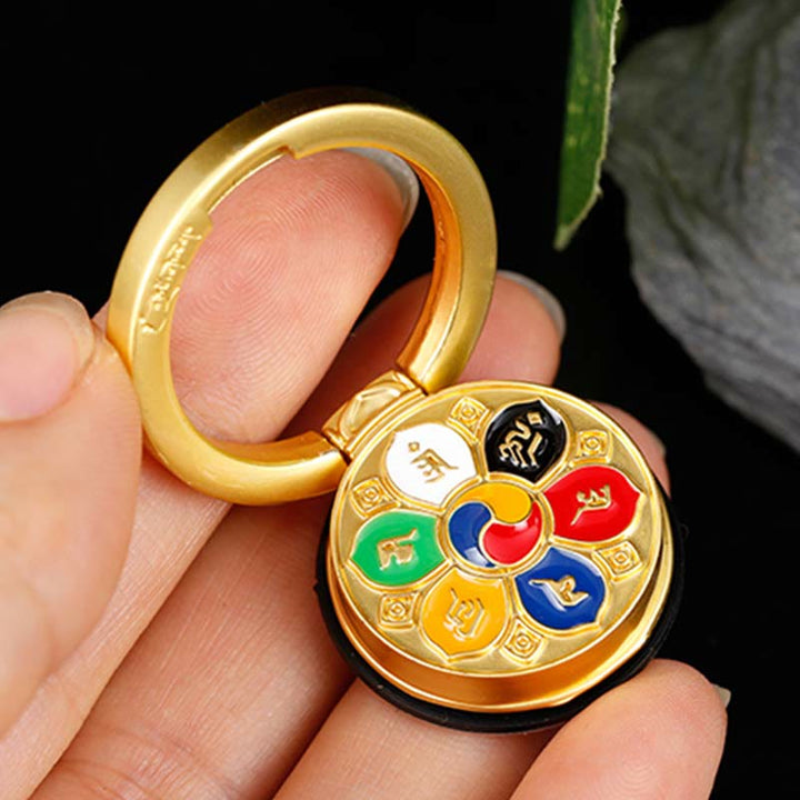 Tibetan Om Mani Padme Hum Peace Phone Ring Bracket Universal Phone Holder Decorations