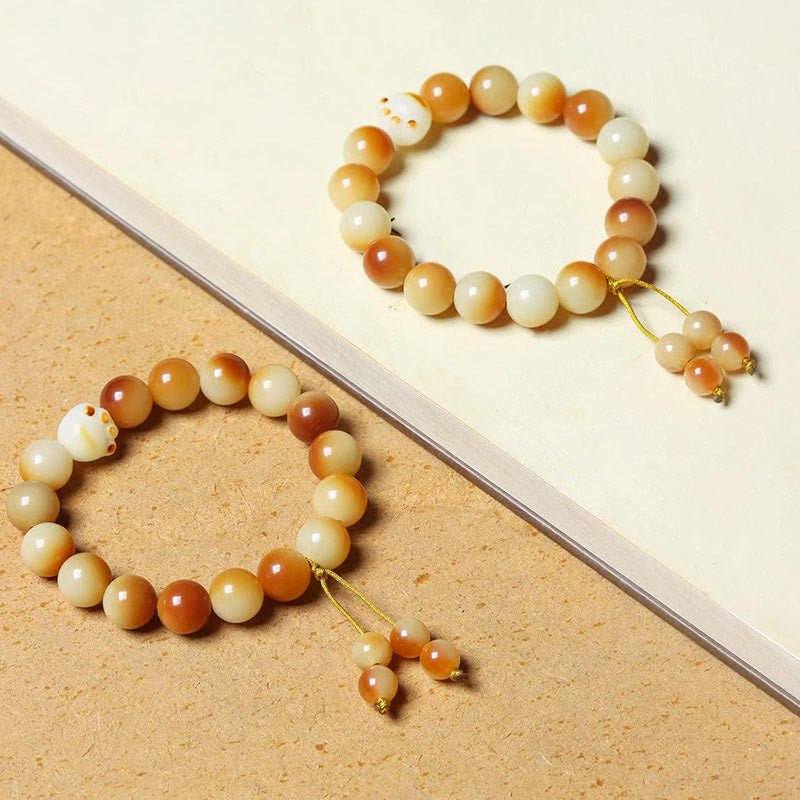 Buddha Stones Natural Bodhi Seed Lovely Paw Claw Peace Wisdom Bracelet