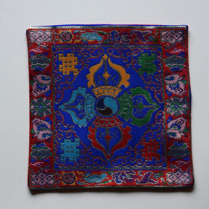 Buddha Stones Prayer Altar Mat Healing Meditation Vajra Auspicious Symbols