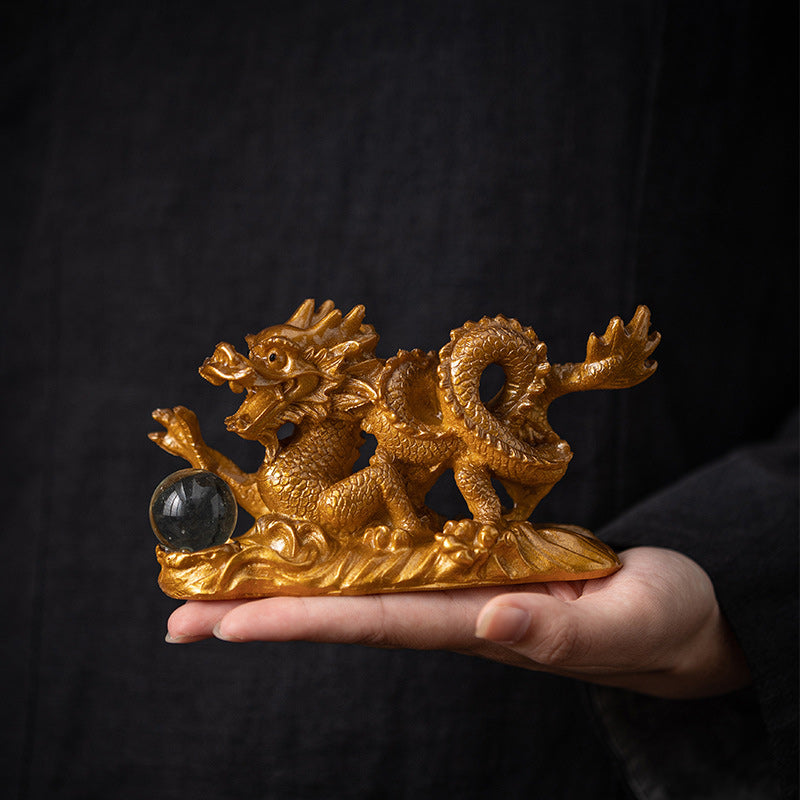 Buddha Stones Year Of The Dragon Color Changing Resin Luck Success Tea Pet Home Figurine Decoration