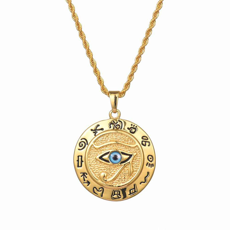 Buddha Stones Eye of Horus Protection Necklace Pendant